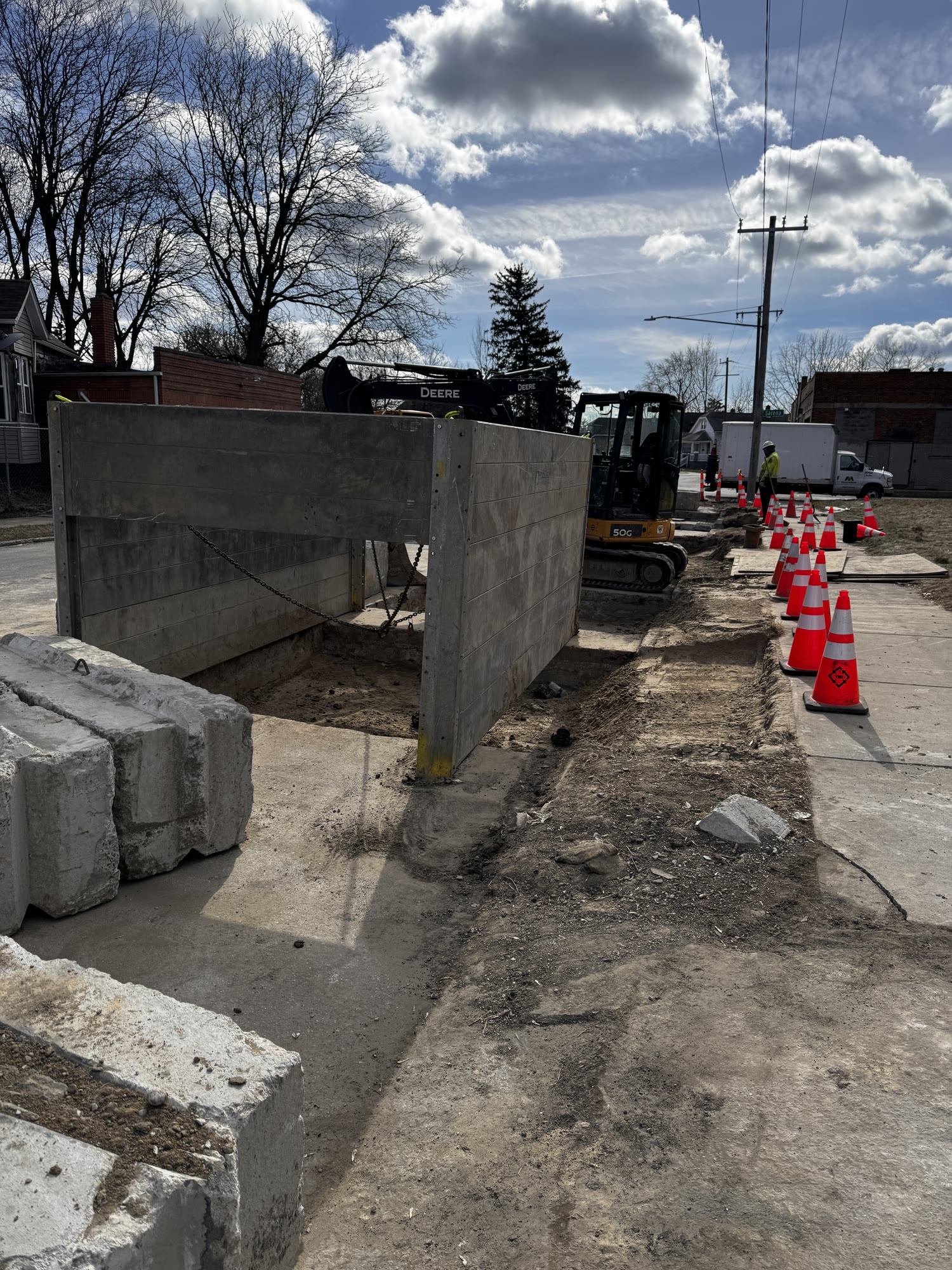 Underground drainage and utility excavation by Prime in Metro Detroit